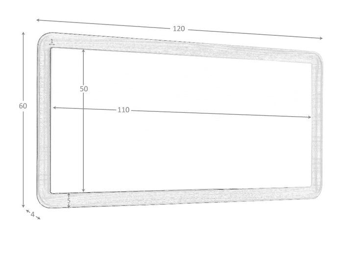 Specchio da parete rettangolare noce