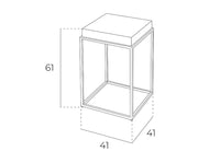 Tavolo d'angolo in legno bianco e acciaio cromato