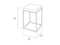 Tavolo angolare in legno di noce e cromato