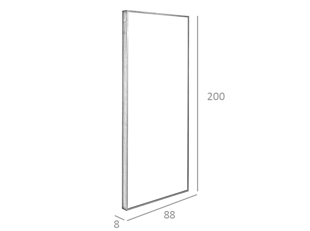 Specchio da parete con cornice in legno di noce