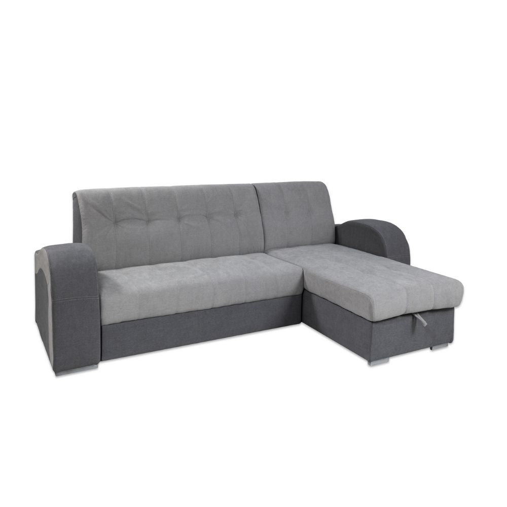 Divano angolare Alyssa penisola reversibile grigio grafite 247x157