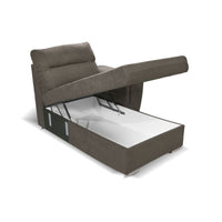 Divano angolare Washington con letto e 2 contenitori in tessuto khaki Enjoy 09