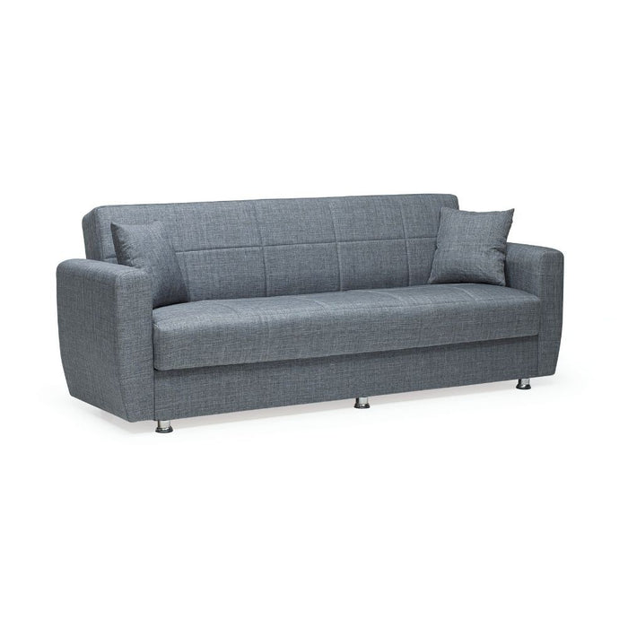 Divano letto con contenitore Rotterdam grigio 228x90x89H