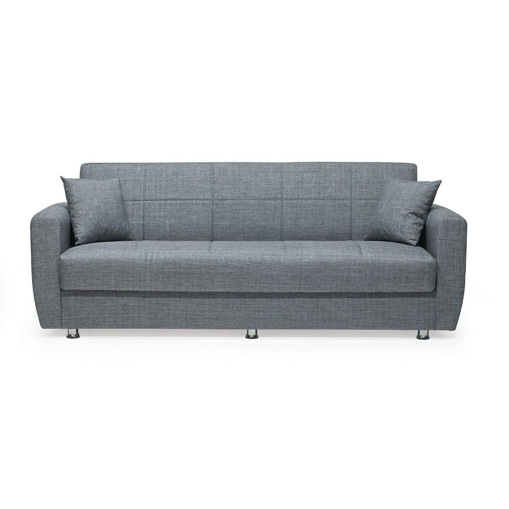 Divano letto con contenitore Rotterdam grigio 228x90x89H