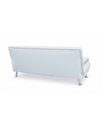 Divano letto tre posti, reclinabile, ecopelle bianco Sicorage 187cm Truker