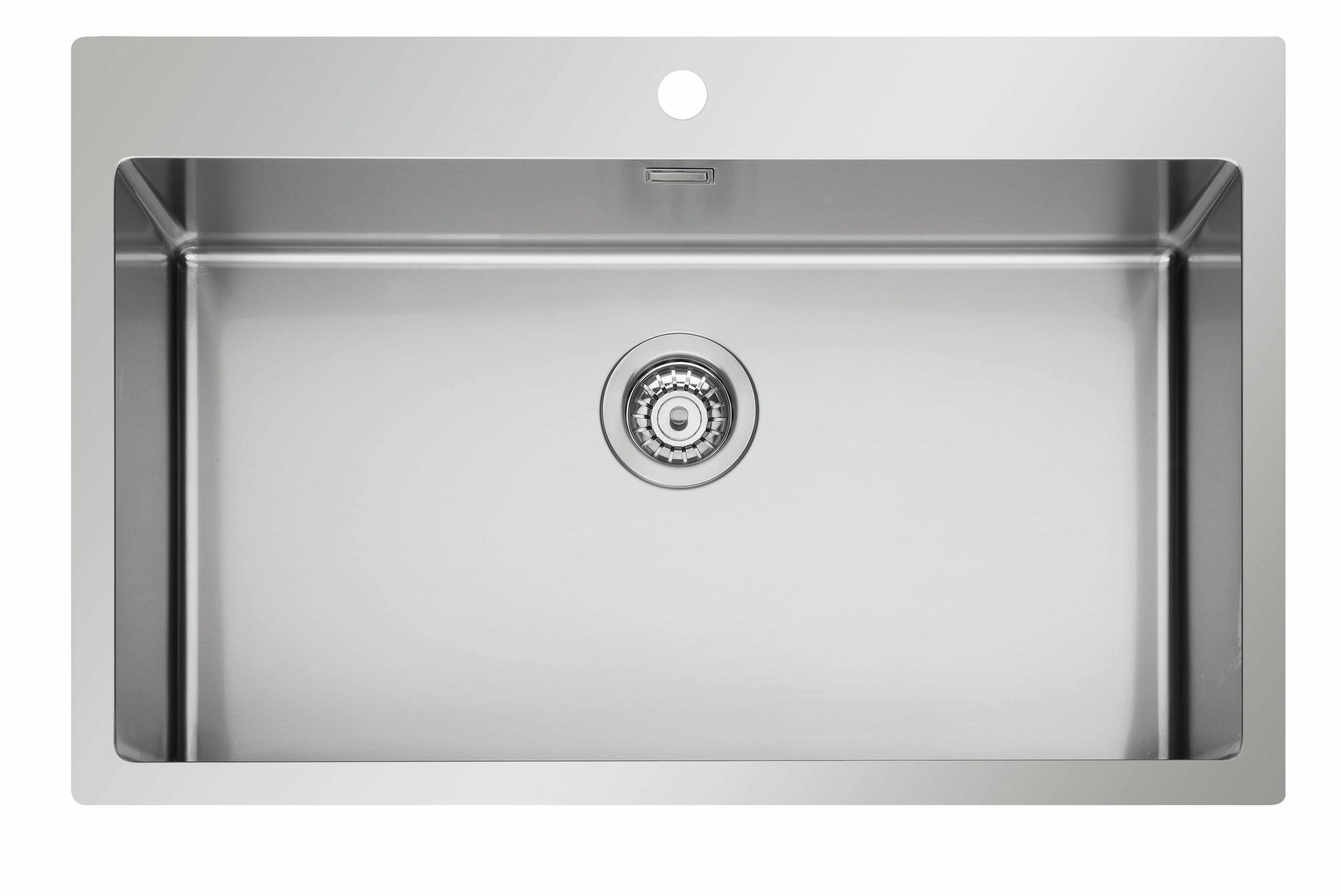 Lavello EVHOC serie DEUS M 75X51 cm vasca unica sopratop acciaio inox AISI 304 18/10