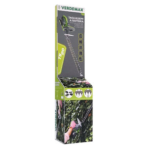 Tagliasiepe a batteria da giardino batteria litio 20v 2ah verdemax ts20