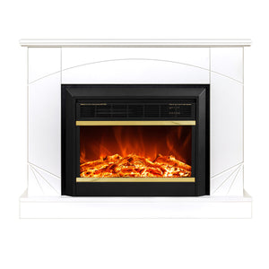 Camino Elettrico da Pavimento 85x110x27 cm Effetto Fiamma 1500W Madeira & Mars