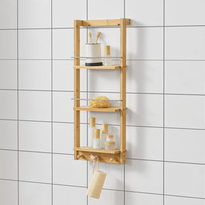 Scaffale Pensile da Bagno Lidingà¶ - in Bambù [en.casa]