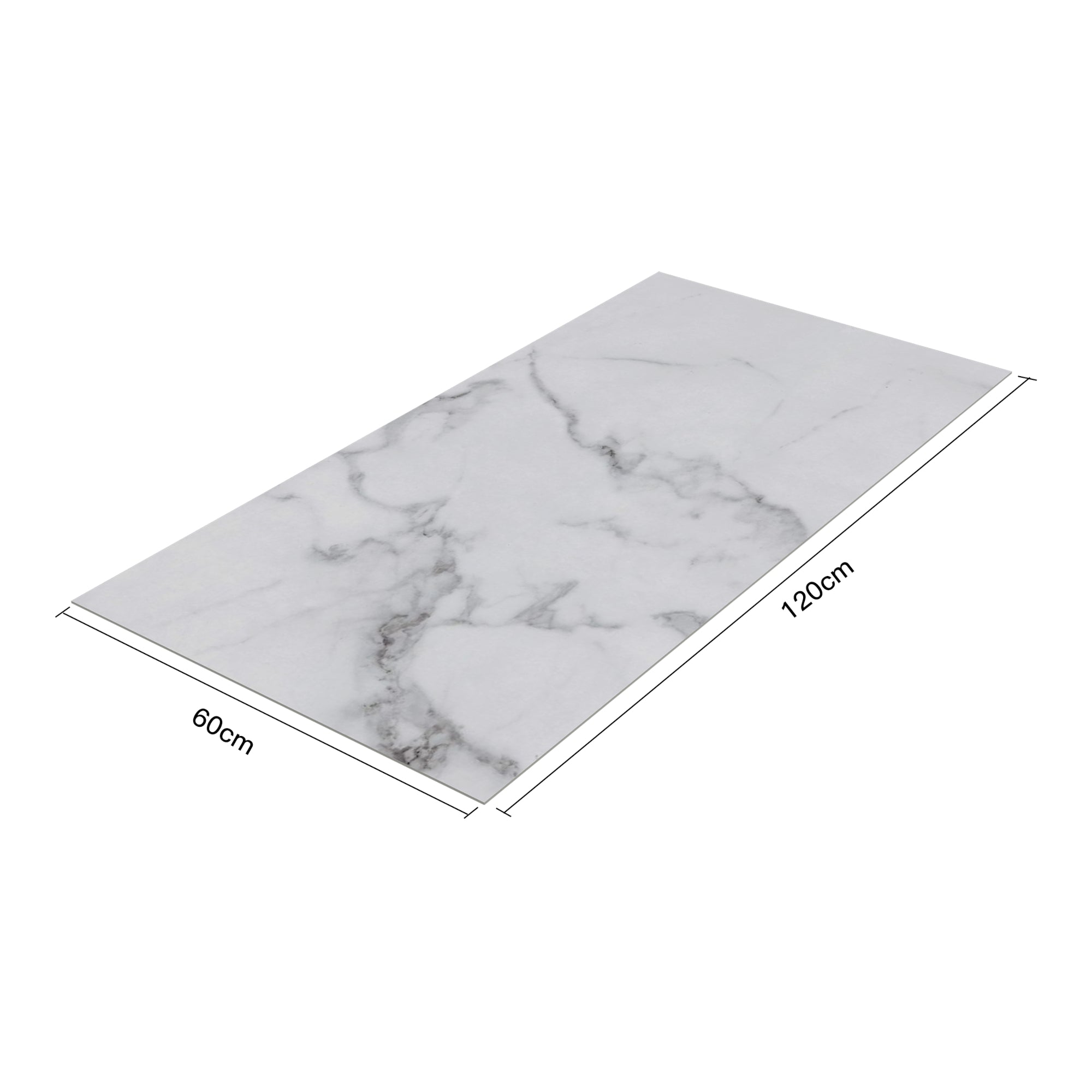 Set Bladel di 12 Pannelli Decorativi in PVC per Parete - Effetto Marmo White Marble [neu.haus]