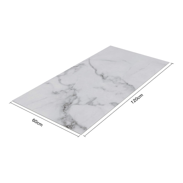 Set Bladel di 16 Pannelli Decorativi in PVC per Parete - Effetto Marmo White Marble [neu.haus]