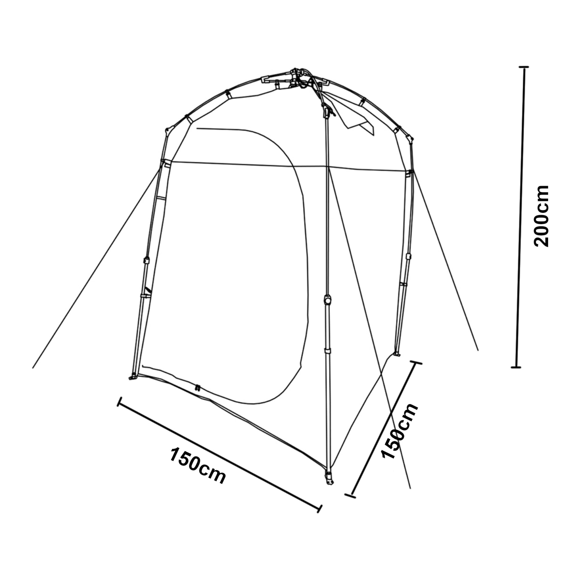 Tenda da Doccia Ayas per Campeggio - Blu / Grigio pro.tec