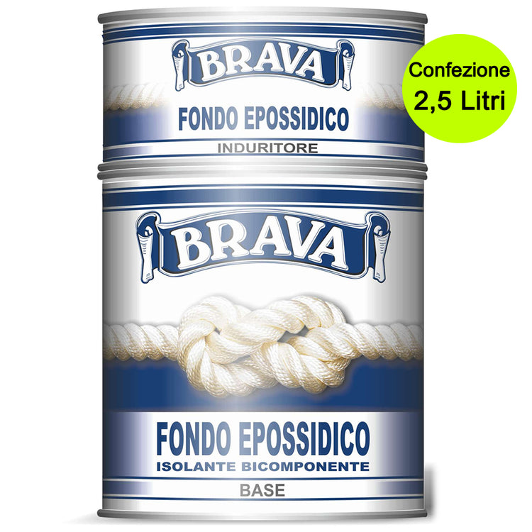 Stucco epossidico bicomponente brava litri 2,5 isolante per carena