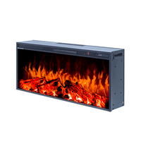 Camino Elettrico da Incasso 36,7x88,3x15,9 cm Effetto Fiamma 1500W Tasmania