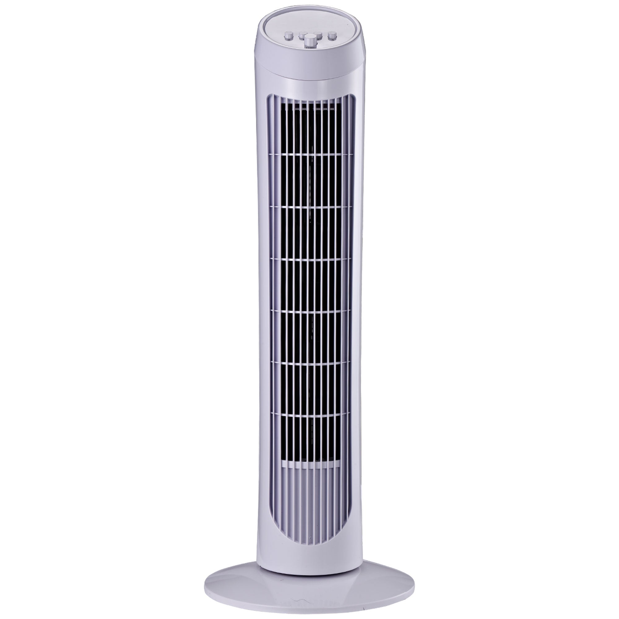 Ventilatore a Torre Oscillante da 45W a 3 Velocità 27x27x75 cm in ABS Bianco