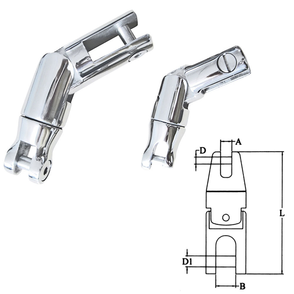 Giunto girevole salpa ancora doppio acciaio inox aisi 316 per barca gommone