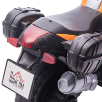 Moto Elettrica per Bambini 6V con Fari e Clacson Arancio