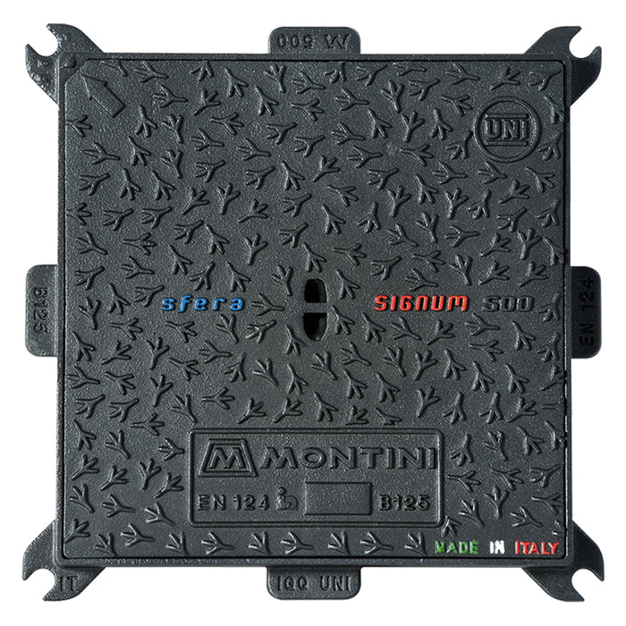 CHIUSINO IN GHISA B125 SIGNUM - 40 x 40 - Kg 11 MONTINI