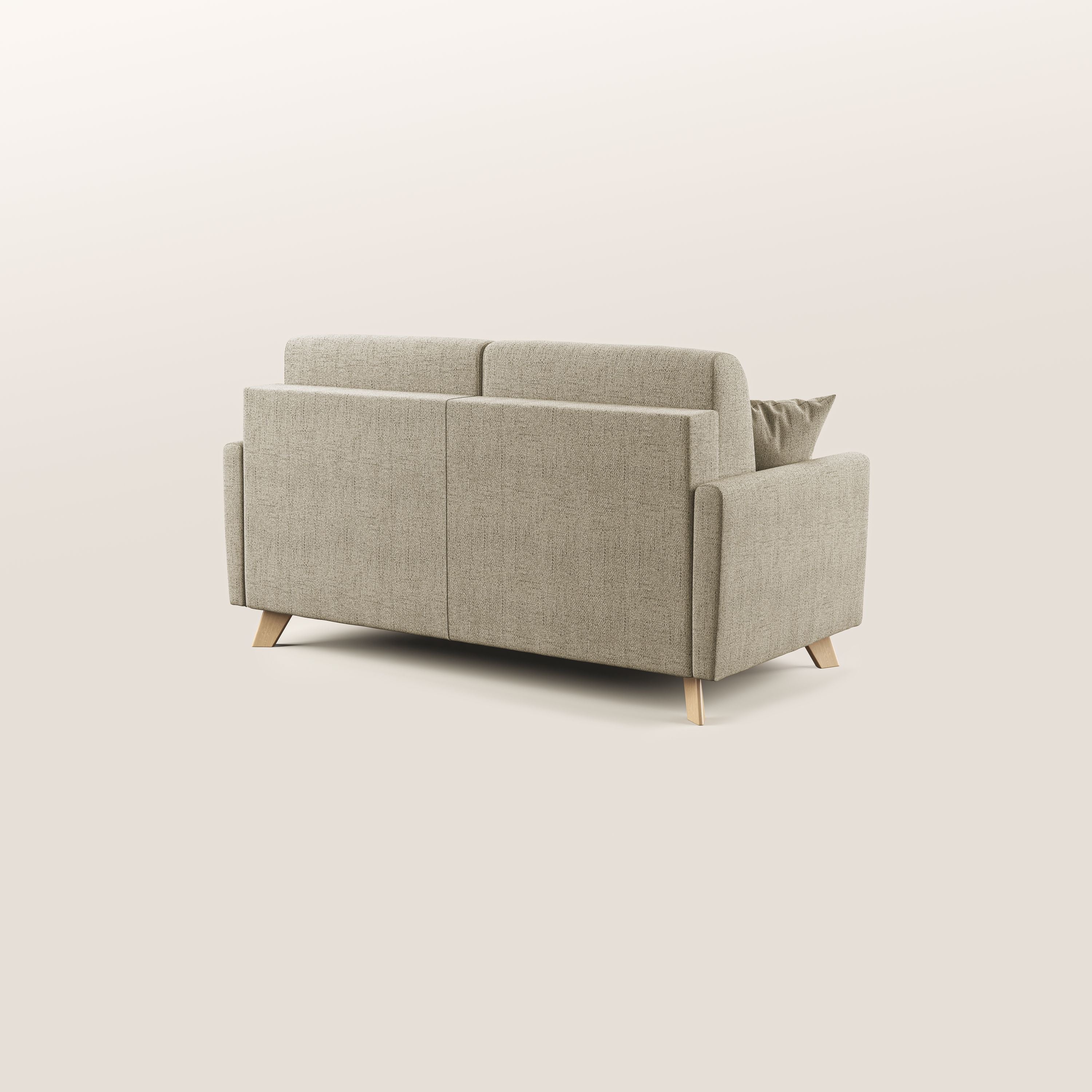 Divano Letto 2 Posti 160x94x97 cm in Tessuto Beige