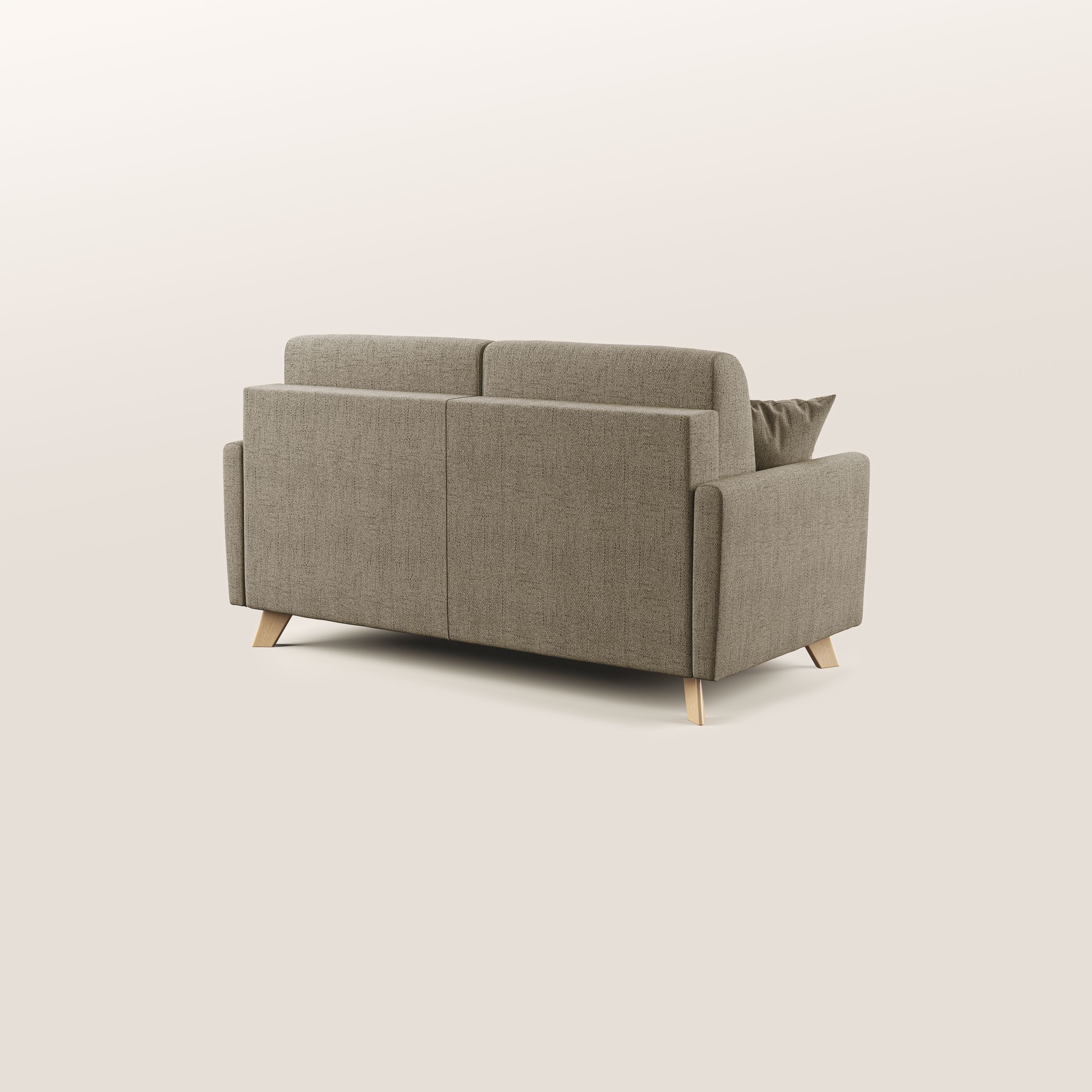 Divano Letto 3 Posti 200x94x97 cm in Tessuto Marrone