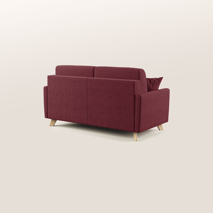 Divano Letto 3 Posti 200x94x97 cm in Tessuto Rosso