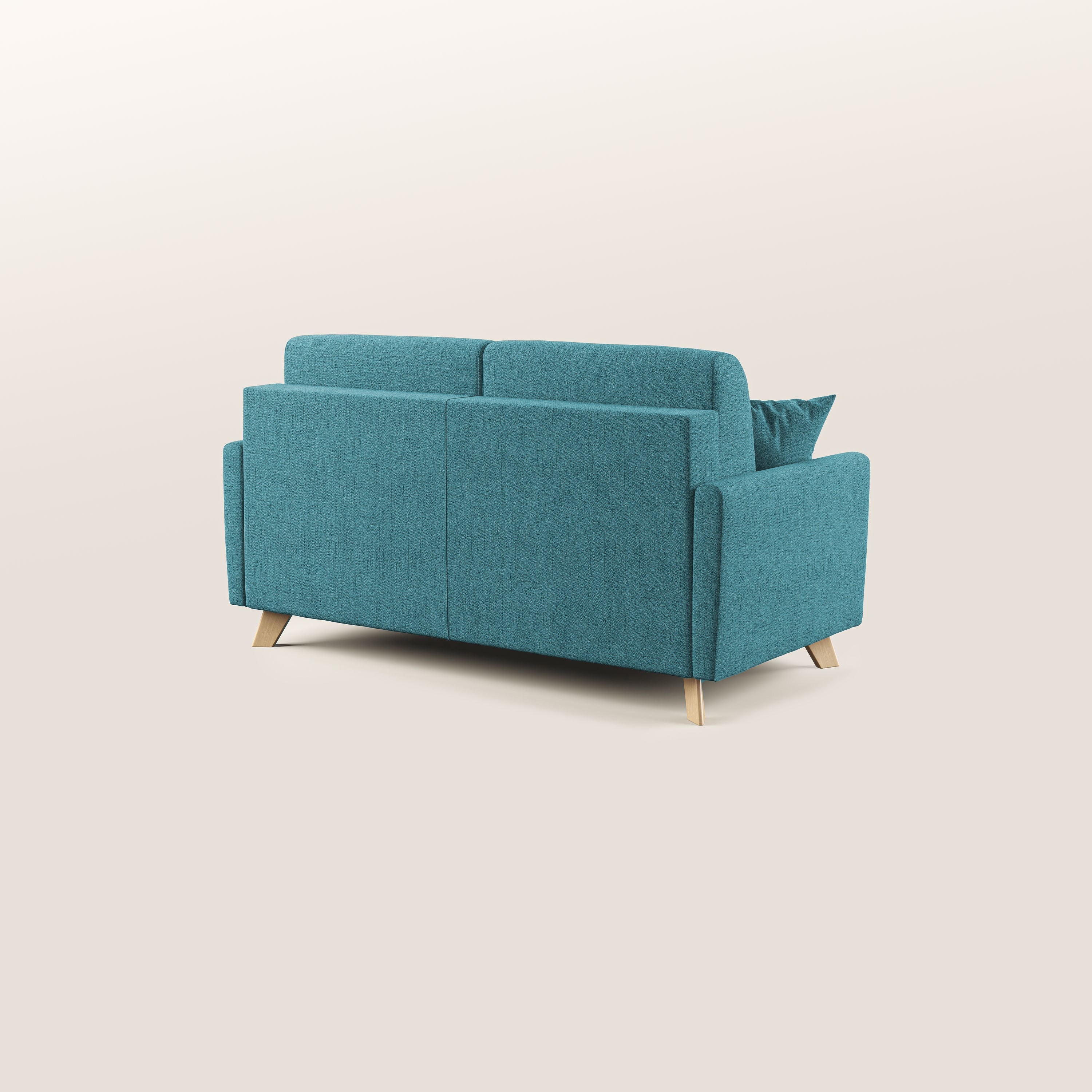 Divano Letto 2 Posti 160x94x97 cm in Tessuto Azzurro