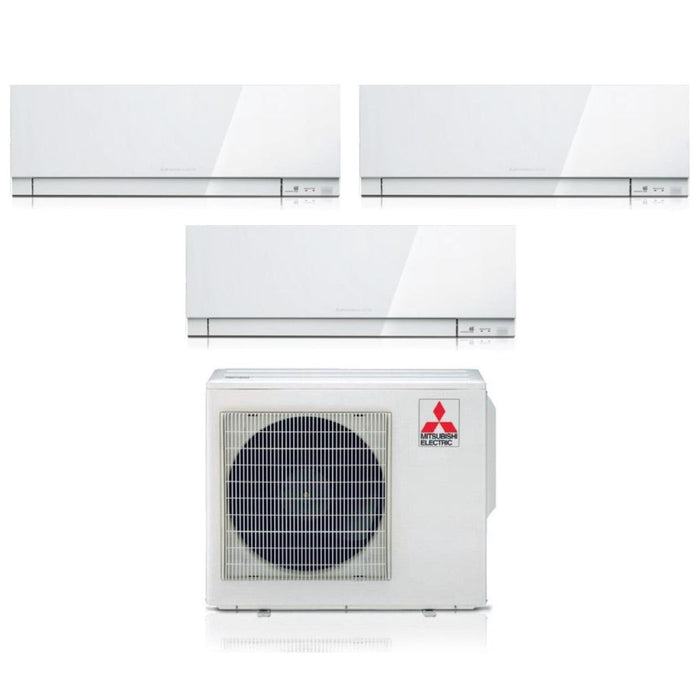 Climatizzatore Condizionatore Mitsubishi Electric Trial Split Inverter serie KIRIGAMINE ZEN WHITE MSZ-EF 7+12+12 con MXZ-3F68VF R-32 Wi-Fi Integrato Colore Bianco 7000+12000+12000