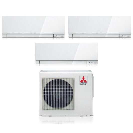 Climatizzatore Condizionatore Mitsubishi Electric Trial Split Inverter serie KIRIGAMINE ZEN WHITE MSZ-EF 7+7+12 con MXZ-3F68VF R-32 Wi-Fi Integrato Colore Bianco 7000+7000+12000