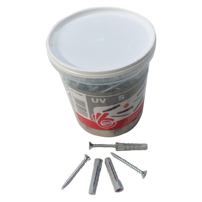 TASSELLO NYLON CON VITE 'UV' Ã˜ 6 x 30 + vite 4,5 x 40mm (250 pz) FISCHER