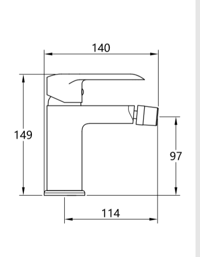 Miscelatore rubinetto bidet cromato + miscelatore rubinetto lavabo cromato + miscelatore esterno vasca con deviatore