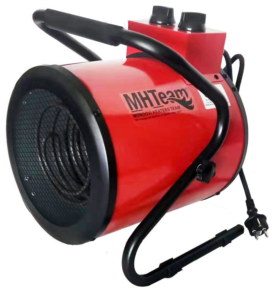 Generatore di Aria Calda 3000W Riscaldatore Elettrico Industriale Rosso