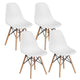 Sedie design moderno con gambe legno set da 4 Ester bianco