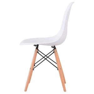 Sedie design moderno con gambe legno set da 4 Ester bianco