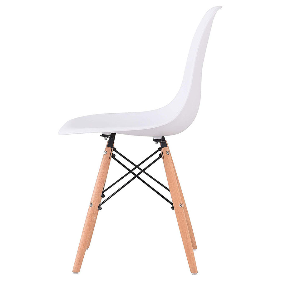 Sedie design moderno con gambe legno set da 4 Ester bianco