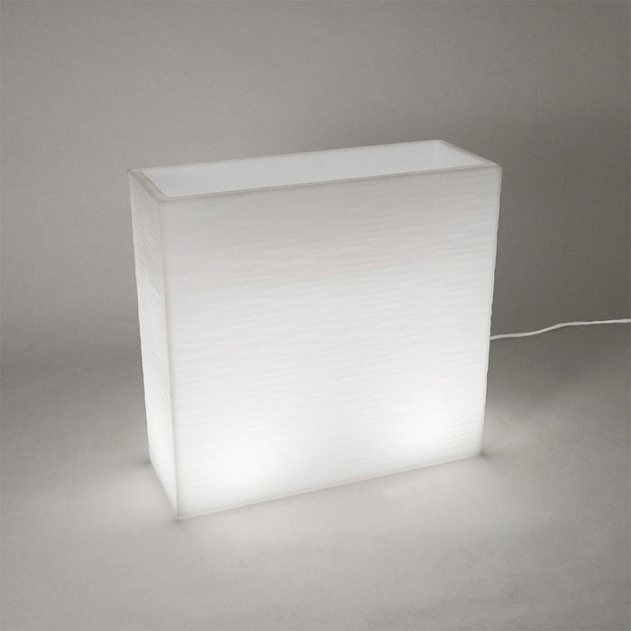 Vaso Luminoso da Esterno 79x74,7x29,1 cm In Polietilene Elegnace Led Bianco Neutro