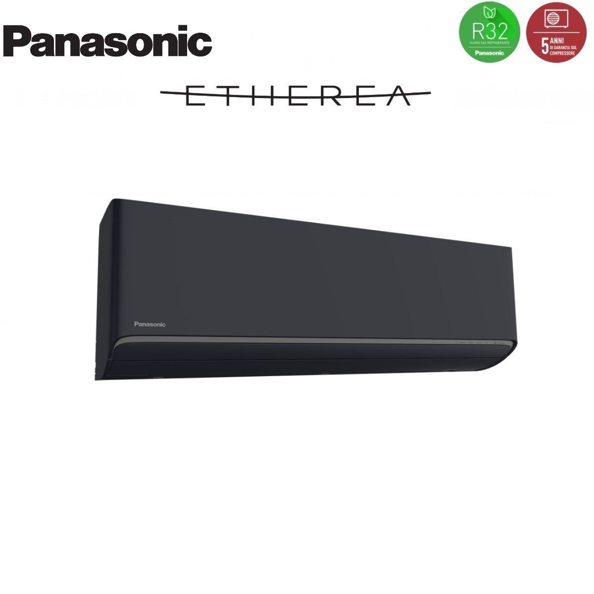 Climatizzatore Condizionatore Panasonic Trial Split Inverter Serie Etherea Dark 12+12+12 con CU-3Z68TBE R-32 Wi-Fi Integrato Colore Grigio Grafite 12000+12000+12000