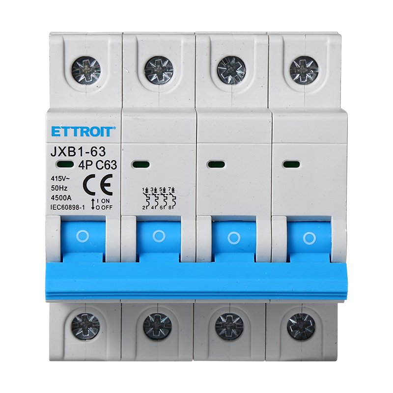 ETTROIT Interruttore Magnetotermico Automatico 4P 63A 6000A 220V 380V Salvavita Stotz Occupa 4 Moduli DIN