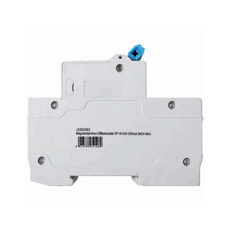 ETTROIT Interruttore Magnetotermico Differenziale 3P+N 20A 6KA 300mA 380V Occupa 4 Moduli DIN