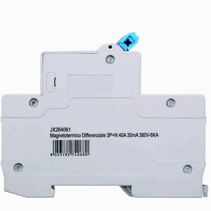 ETTROIT Interruttore Magnetotermico Differenziale 3P+N 40A 6KA 30mA 380V Occupa 4 Moduli DIN