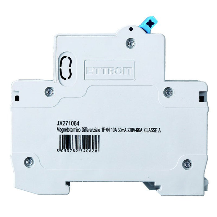 ETTROIT Interruttore Magnetotermico Differenziale Tipo A 1P+N 10A 6KA 30mA 220V Occupa 2 Moduli DIN