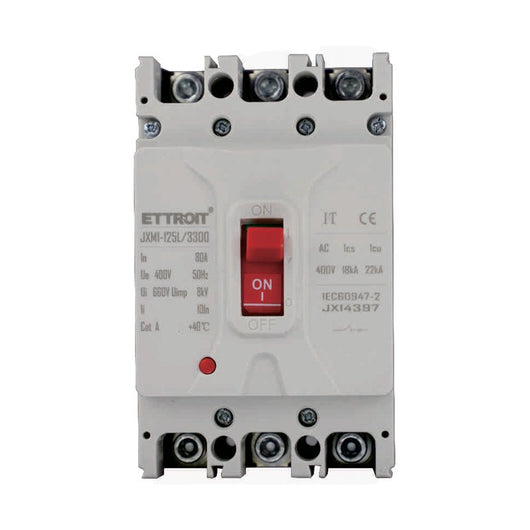 ETTROIT MCCB Interruttori Scatolati Magnetotermici 3P 22kA 80A AC 400V IP20 IEC60947-2