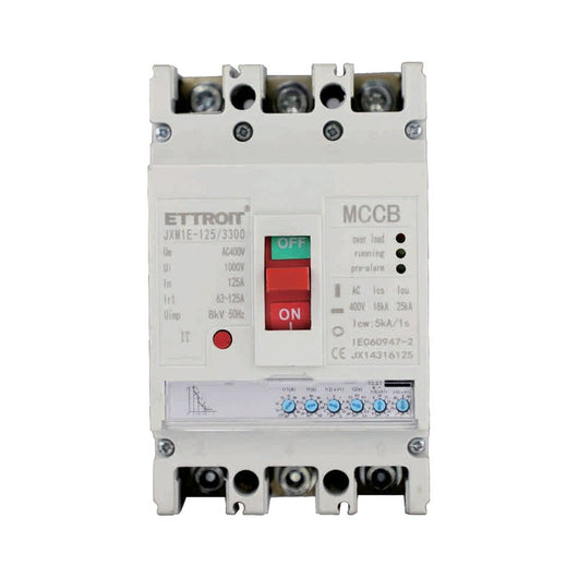 ETTROIT MCCB Interruttori Scatolati Magnetotermici Regolabile 3P  25kA Regolabile 63A-125A 125A AC 400V IP20 IEC60947-2