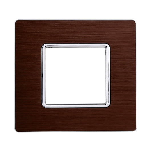 ETTROIT Placca In Alluminio Serie Solar 2P Colore Bronzo Compatibile Con Bticino Matix