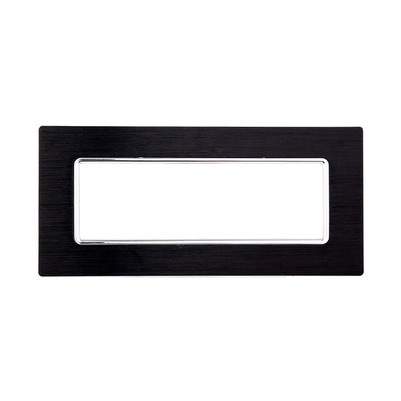 ETTROIT Placca In Alluminio Serie Solar 6P Colore Nero Compatibile Con Bticino Matix