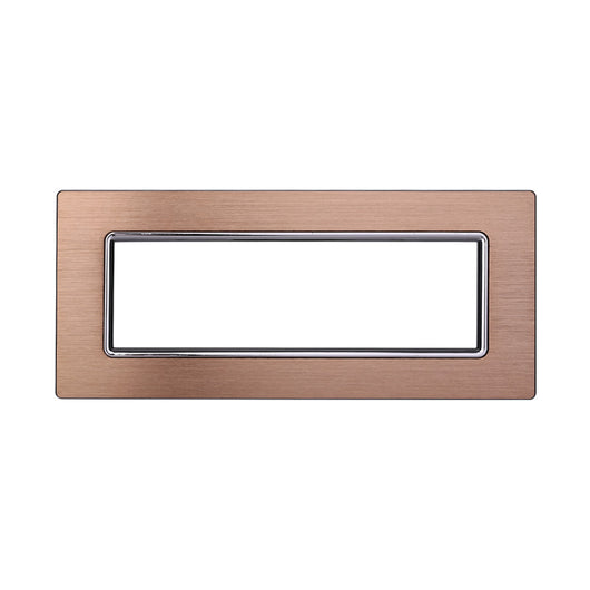 ETTROIT Placca In Alluminio Serie Space 7P Colore Oro Compatibile Con Bticino Living Light