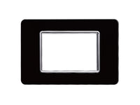 ETTROIT Placca In Vetro Serie Starlight 3P Colore Nero Compatibile Con Vimar Plana