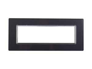 ETTROIT Placca In Vetro Serie Starlight 7P Colore Acciaio Scuro Compatibile Con Vimar Plana