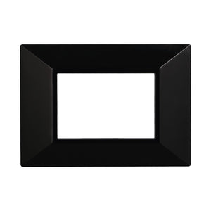 ETTROIT Placca Piramide Serie Moon 3P Colore Nero Compatibile Con Bticino Axolute