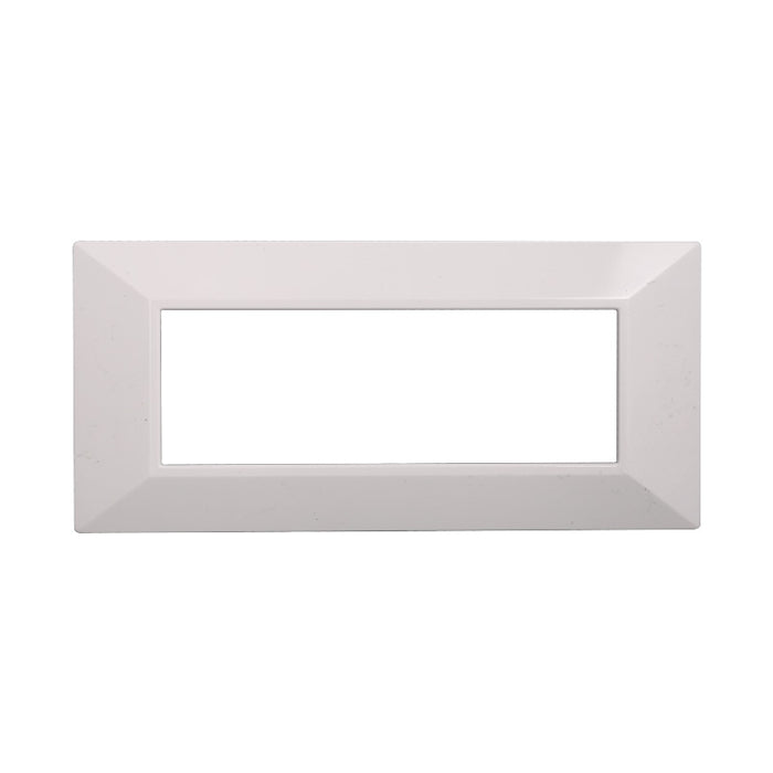 ETTROIT Placca Piramide Serie Moon 6P Colore Bianco Compatibile Con Bticino Axolute