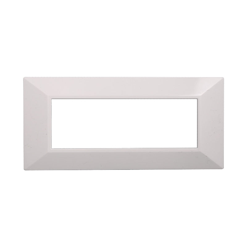 ETTROIT Placca Piramide Serie Moon 6P Colore Bianco Compatibile Con Bticino Axolute